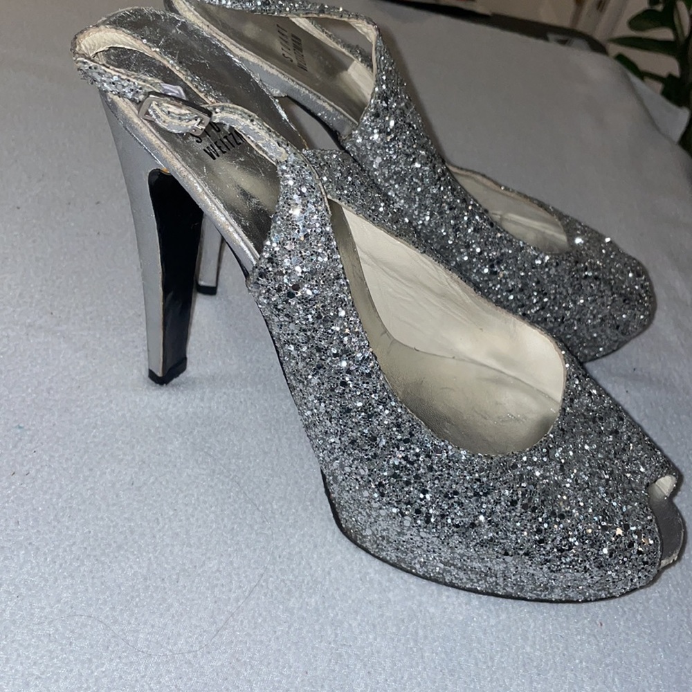 Stuart Weitzman Avalon Glitter High Heel Pumps Size 10